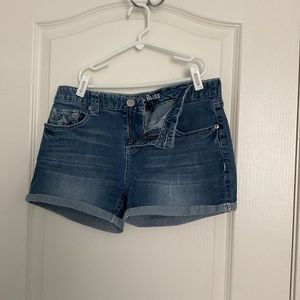 Rhythm In Blues Stitched Jean Shorts